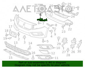 Крепление бампер-фара правое Honda Civic X FC 16-21 OEM