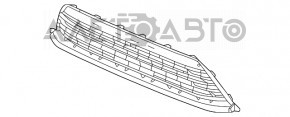 Нижняя решетка переднего бампера центр Honda Civic XI FE/FL 22- LX, SPORT