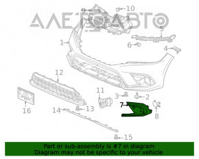 Rama fara fata stanga pentru Honda Civic XI FE/FL 22-