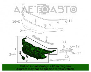 Решетка радиатора grill Honda Civic XI FE/FL 22- 4d