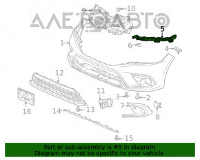 Suportul de bara fata dreapta pentru Honda Civic XI FE/FL 22-