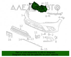 Deflector radiator superior Honda Civic XI FE/FL 22- 4d