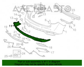 Buza bara spate pentru Acura MDX 14-16, nouă, originală OEM