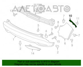 Suportul pentru bara spate dreapta Honda HR-V 16-22, nou, original OEM.