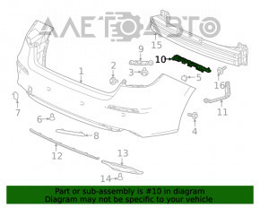 Suportul pentru bara spate dreapta exterioră Honda Civic XI FE/FL 22- superioară 4d