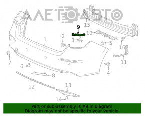 Suportul din spate al bara de protecție dreapta internă pentru Honda Civic XI FE/FL 22- 5d