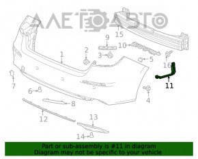 Крепление заднего бампера правое внешнее Honda Civic XI FE/FL 22- нижнее 4d