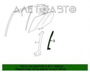 Направляющая стекла двери задней правой Honda HR-V 16-22