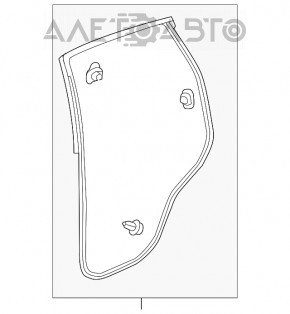 Уплотнитель двери задней правой Honda CRV 12-16