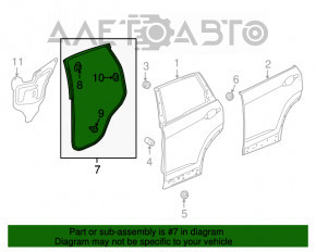 Уплотнитель двери задней правой Honda CRV 12-16