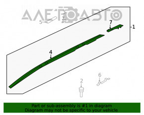 Balustradă longitudinală stânga Nissan Rogue 21-23 construită în Japonia