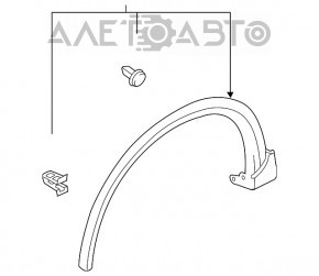 Capacul aripii din față dreapta Mitsubishi Eclipse Cross 18- original OEM nou.