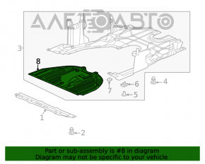 Защита двигателя передняя Honda Civic XI FE/FL 22- 2.0, 1.5T