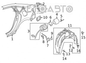 Aripa spate stânga Honda Civic XI FE/FL 22- 4d