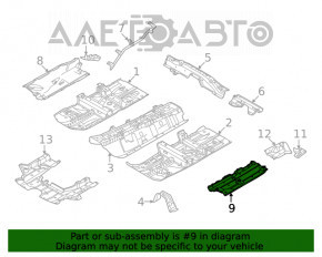 Protecția fundului frontal stânga Nissan Rogue 21-23 construită în Japonia