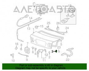 Отбойник капота левый Honda Civic XI FE/FL 22- на телевизоре