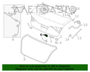 Замок крышки багажника Honda Civic XI FE/FL 22- 4d