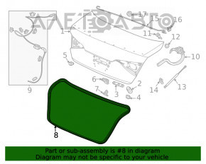 Уплотнитель крышки багажника Honda Civic XI FE/FL 22- 4d