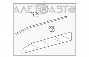 Decorație inferioară ușă față dreapta Toyota Rav4 19 - nou original OEM