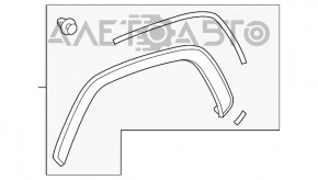 Накладка арки крыла передняя правая Toyota Rav4 19- OEM