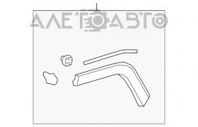 Decorație arc aripă stânga spate Toyota Rav4 19 - pe caroserie nou original OEM