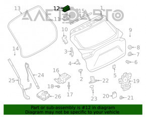 Capacul balamalei capacului portbagajului stânga Infiniti QX50 19-