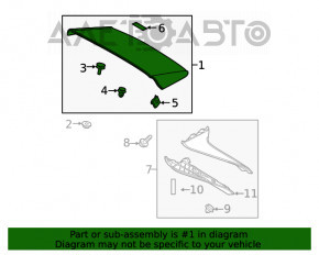 Spoilerul ușii portbagajului central Toyota Rav4 19-