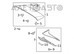 Spoilerul ușii portbagajului central Toyota Rav4 19-