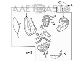 Зеркальный элемент правый Honda Civic XI FE/FL 22-