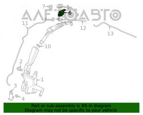 Крепление горловины бачка омывателя Honda Civic XI FE/FL 22-