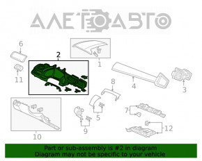 Deflectorul conductei de aer din panoul frontal central al Honda Civic X FC 16-21