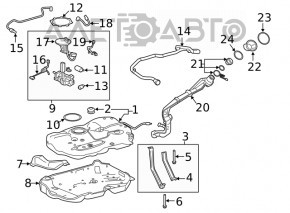 Protecția rezervorului de combustibil Toyota Venza 21 - uzată