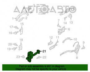 Limitatorul ușii din spate dreapta pentru Hyundai Tucson 16-20