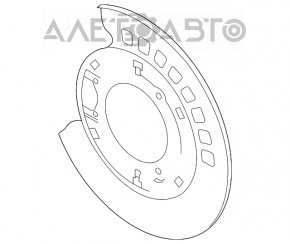 Capacul discului de frână spate stânga Audi Q7 4L 10-15