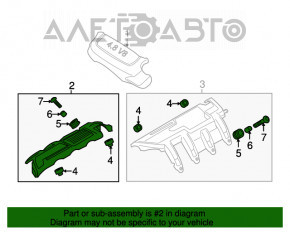 Capac motor dreapta Porsche Cayenne 958 11-17 4.8 Turbo