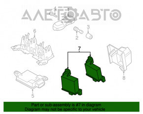 Transmitter For Tyre Pressure Control System Porsche Cayenne 958 11-17