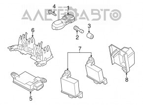 Transmitter For Tyre Pressure Control System Porsche Cayenne 958 11-17