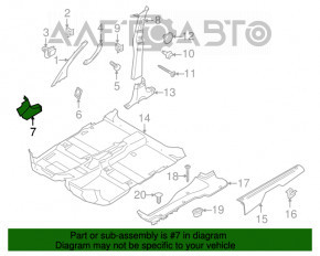 Capacul amortizorului frontal stânga inferior Ford Transit Connect MK2 13- negru