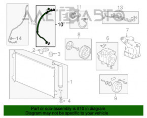 Трубка кондиционера комрессор-печка первая Honda Accord 13-17 3.5