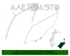 Мотор стеклоподъемника задний левый Nissan Rogue 21-23 US built
