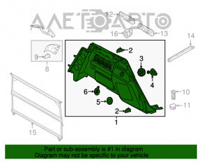 Capotă arc stânga Audi Q5 80A 21- negru