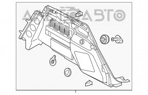 Capacul arcului drept Audi Q5 80A 21- negru.