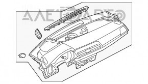 Torpedo panoul frontal cu AIRBAG Audi Q5 80A 21- negru