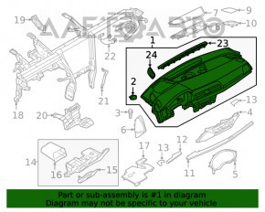 Torpedo panoul frontal cu AIRBAG Audi Q5 80A 21- negru