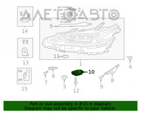 Blocul de aprindere dreapta pentru Lexus ES250 ES300h ES350 19-21 cu LED-uri complete