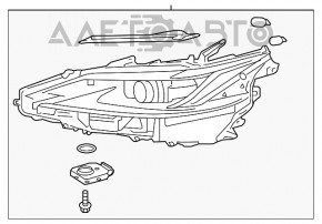 Far dreapta față asamblată Lexus ES250 ES300h ES350 19-21 LED