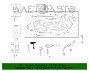 Suport far stânga Lexus ES250 ES300h ES350 19- mic.