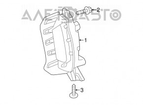 Luminile de zi cu zi DRL dreapta Toyota Prius V 15-17