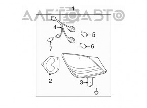 Lampa exterioară aripă dreapta Toyota Avalon 05-12 nouă originală