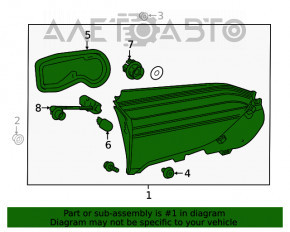 Lampa interioară ușă portbagaj dreapta Toyota Rav4 19- fabricat în SUA